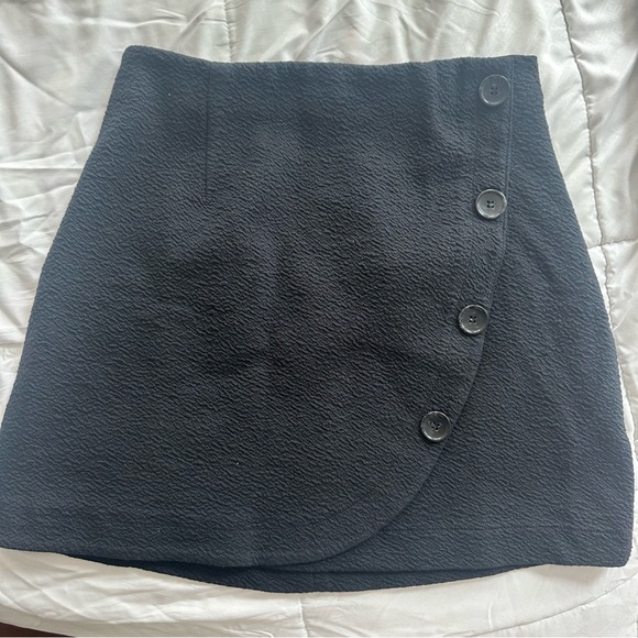 anthropologie maeve black button wrap skirt xxsmall - Picture 5 of 5